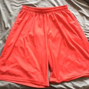 Red basketball shorts